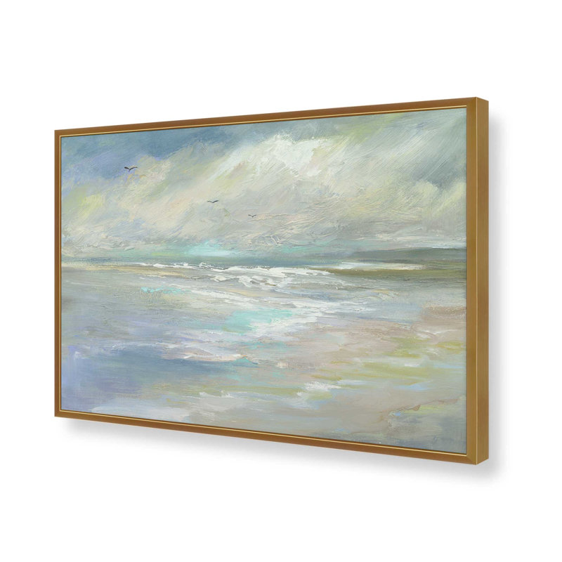 Shoreline Dreams I Print, H 13,25 po x l 17,25 po, Cadre ouvert en angle, or poli