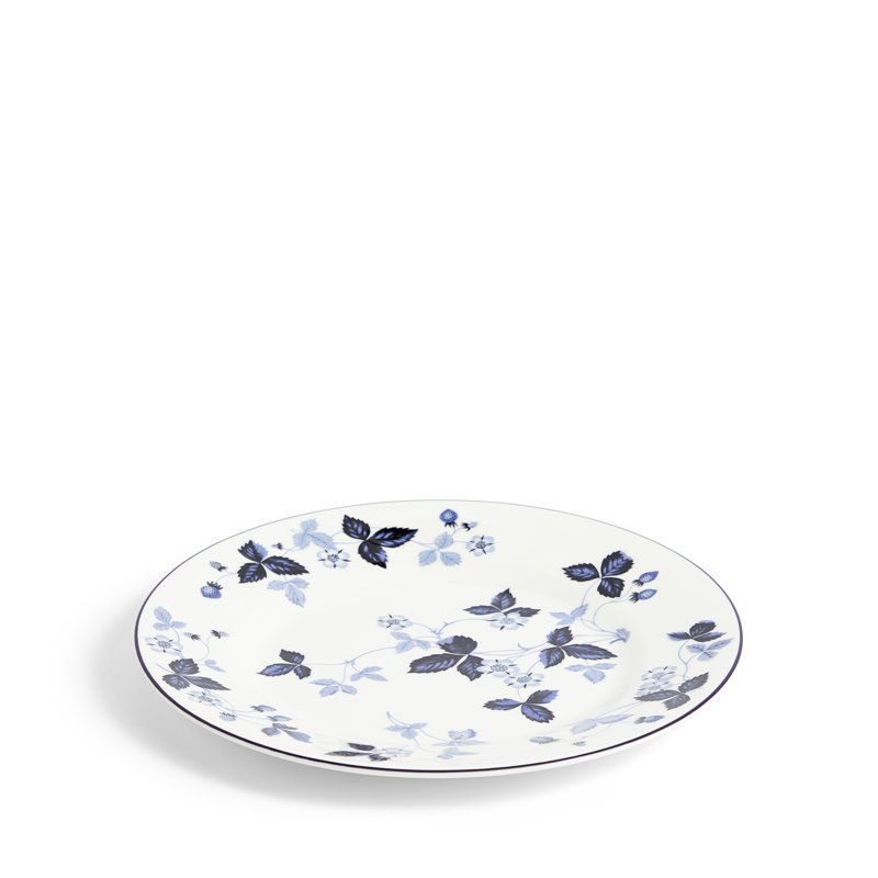 Inky Blue Hand-Painted Porcelain Salad Plate 8.1in