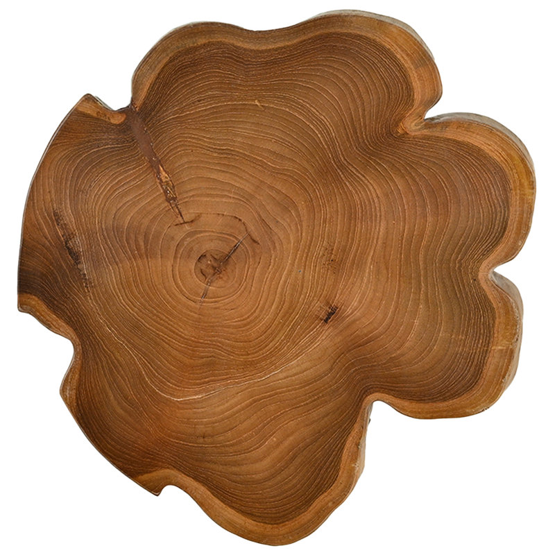 Alidade Solid Wood Three Leg Coffee Table