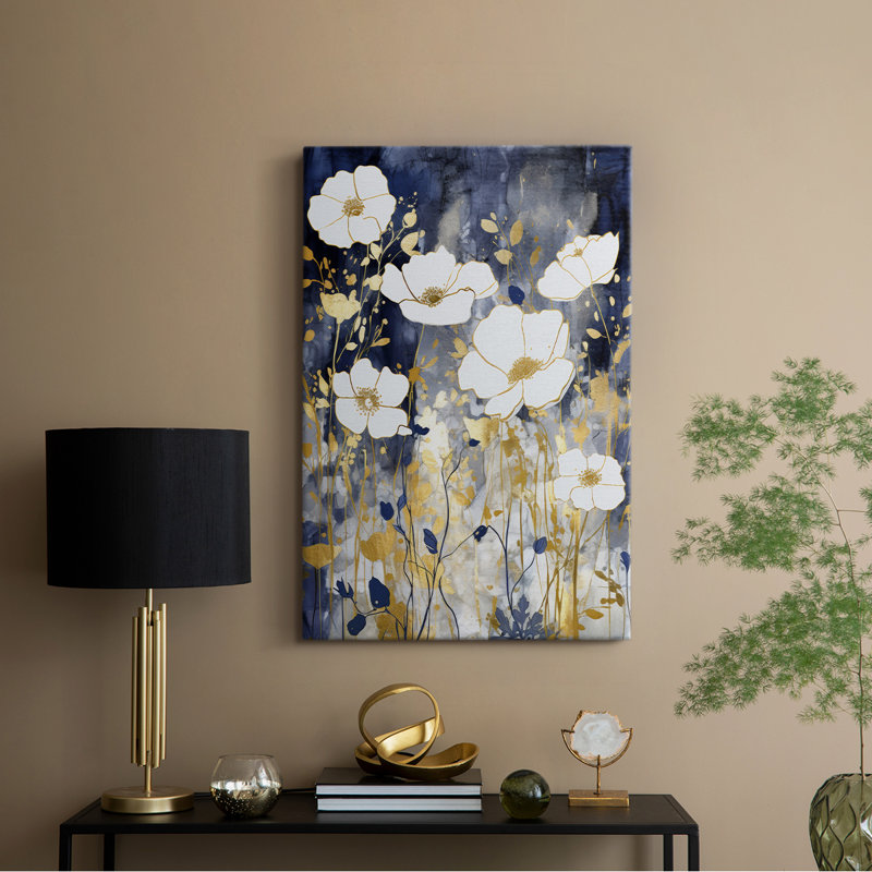 FLORAL Series CCCCLIXIX - Toile tendue avec châssis de qualité supérieure - Prêt à être accroché, H 12 po x l 8 po