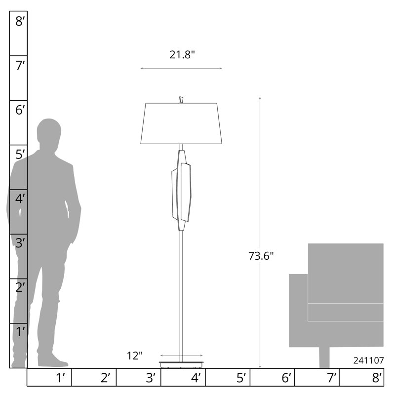 Cambrian Traditional Floor Lamp By Paul Marr Hilliard, Modern Brass
