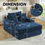 Canapé avec 2 coussins décoratifs et un repose-pieds, Canapé Comfy Sofa-890683759