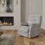 Fauteuil relevable moelleux en tissu colombe Lucie