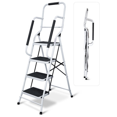 4 - Step Metal Folding Step Ladder