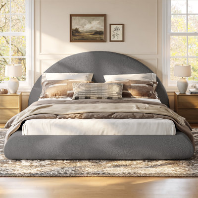 Cloud Upholstered Platform Bed Frame, No Box Spring, Easy Assembly