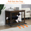 Meuble pour cage double à double porte, chenil moderne, cage à chien robuste en bois, niche pour chien, table de bout intérieure, plateau coulissant-1007051787-1022917559