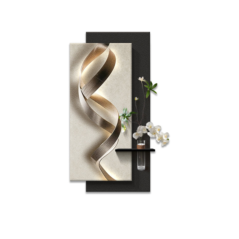 Image murale d'art moderne en grès, H 62,99 po x l 31,5 po
