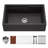 Houzer 33 in  Apron Front Granite Composite Workstation Sink w/ Accessories-102787173