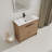 Oretha 35.9 " W Freestanding Standard Free Standing Single Double Single Vanity Bathroom Vanity With Ceramic Top