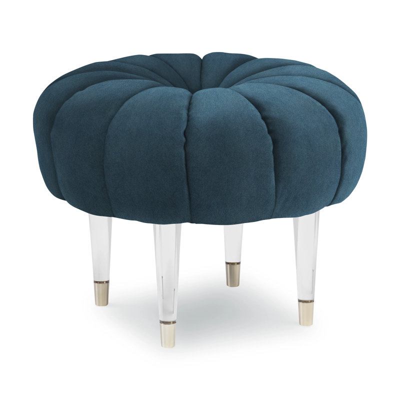 Oops A Daisy Upholstered Ottoman, Margaret Lagoon
