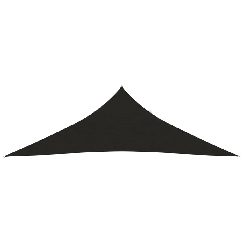 Smithville-Sanders 6m x 5m Triangular Shade Sail, Black, 600cm x 500cm