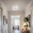 8 - Light Dimmable Drum Glass Chandelier