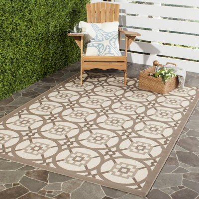 Tapis beige à motif géométrique Herefordshire