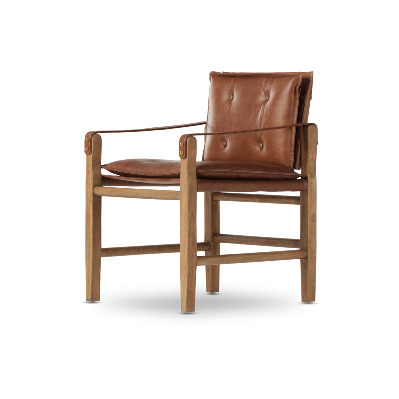 Lenz Leather Arm Chair, Brown
