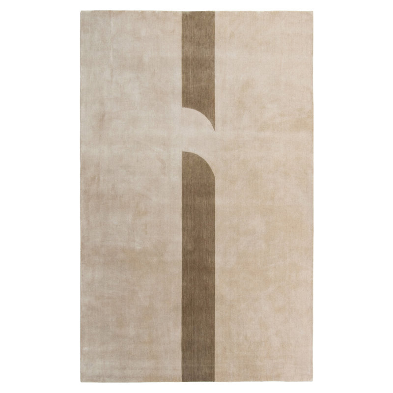 Bhati Hand-loomed Wool Rug, Rectangle 5' x 8'