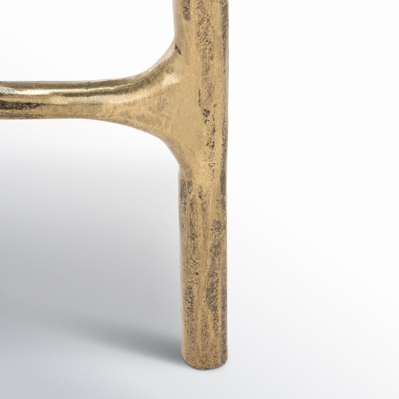 Ensemble de tables basses 3 pièces Evelynn, Transparent, Or