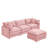 102" Modular L-Shaped Sectional Sofa, 3-Seater Cloud Couch With Ottoman-634393780