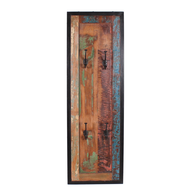 Esha Solid Wood Wall 4 - Hook Wall Mounted Coat Rack