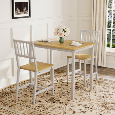 Ensemble de table de salle à manger industrielle avec 2 bancs coulissants, table de comptoir de cuisine pour 4 personnes de 35,4 po, table de petit-déjeuner peu encombrante pour le salon, la salle de fête, facile à assembler