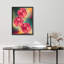 Abstract Dice Framed Wall Art Prints - Red dice with vibrant background, for game room-125212182-125212183