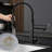 Stainless Steel Kitchen Sink Faucet With Pull-Down Spray Head, Black, Single Lever, And Stylish Design Black Pull Down , 360 Rotation, Handle, To Fingerprints Corrosion