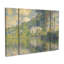 Ensemble de 3 panneaux d'art mural - Monet «Poplars On The Epte», art mural sur toile pour le salon, la chambre à coucher ou le bureau 
