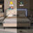 Calil Queen Size LED Bed Frame with Adjustable Button-Tufted Headboard, Upholstered Velvet Platform Bed Frame with Charging Station, Mattress Foundation, Wood Slat Support, No Box Spring Needed-107806214-107806328