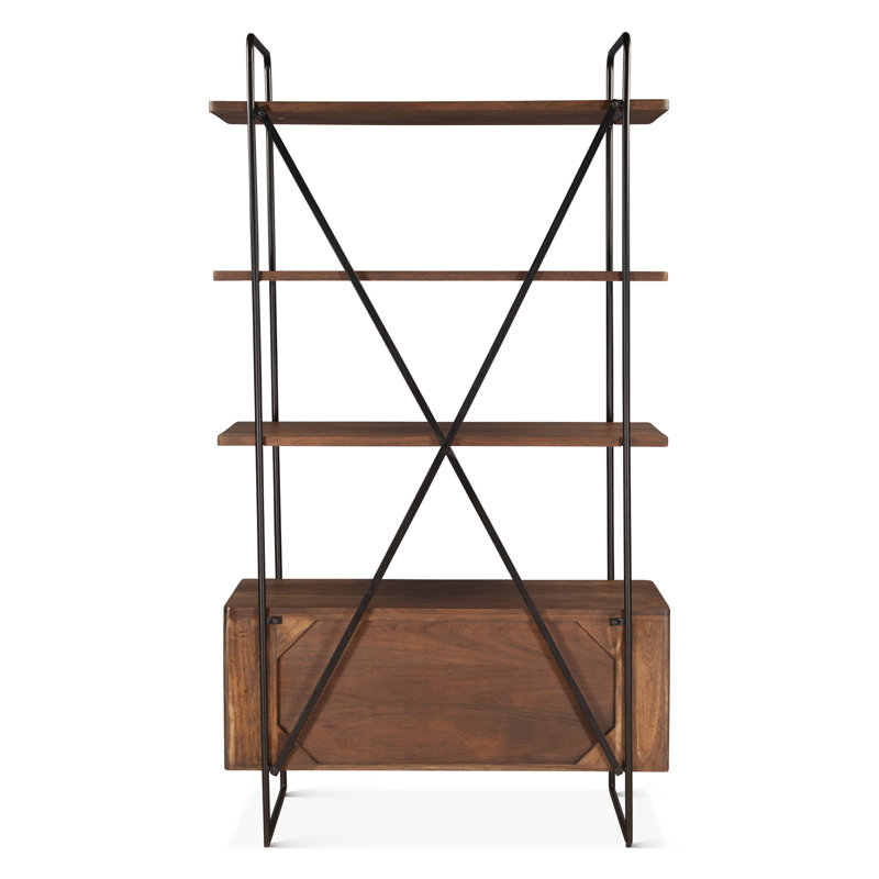 Halden Tall Bookshelf In Pecan Brown
