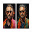 Pop Art Olive Oldman Portrait - Célébrité / Célèbre ensemble d'art mural sur toile 2-102572428-102572431