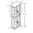 Glass antique display case with light and adjustable divider-354840660