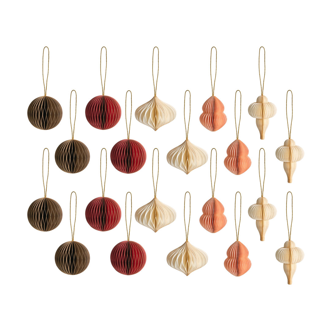 10cm Handmade Solid Colour Paper Hanging Figurine Ornament