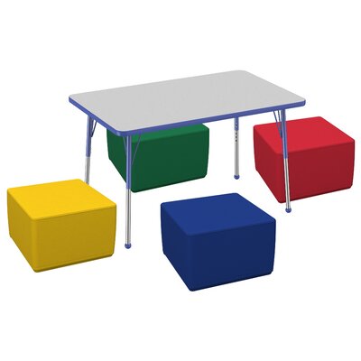 T-Mold Adjustable Height Rectangular Activity Table & Chair Set -  Factory Direct Partners, 12322-234