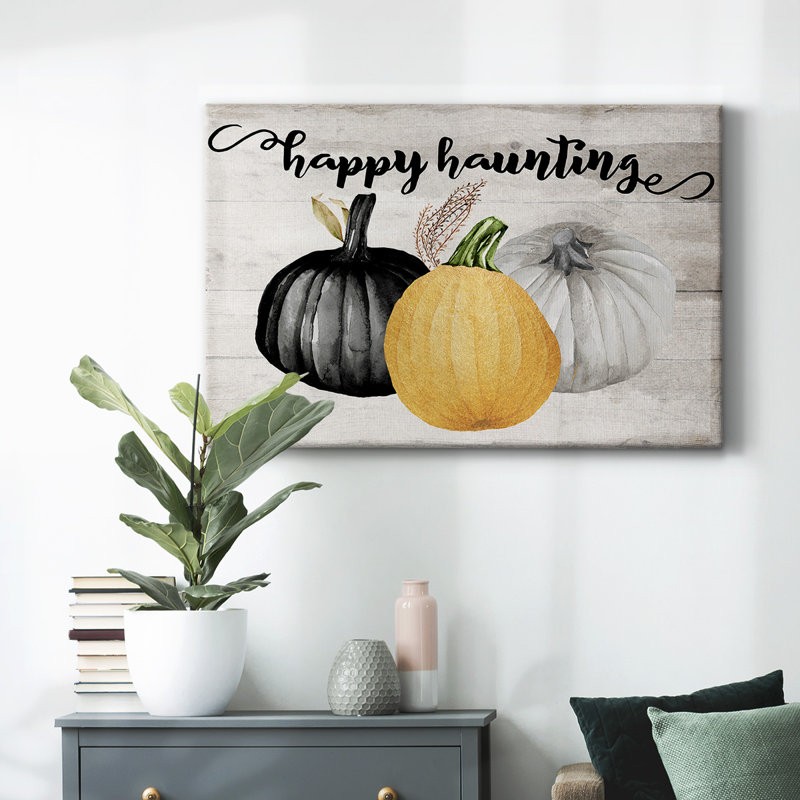 Happy Haunting - Toile tendue avec châssis, H 12 po x l 18 po