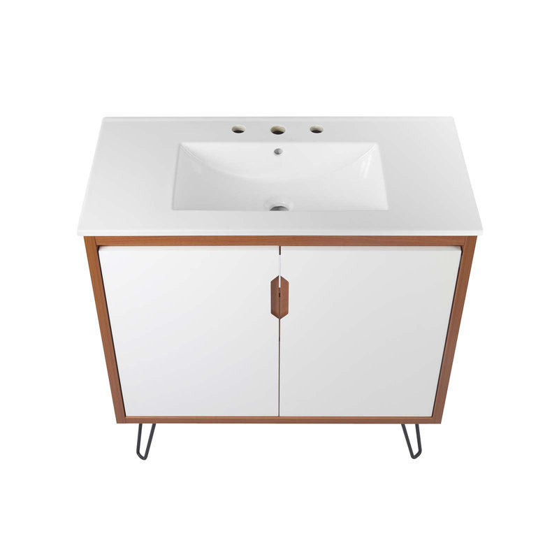 Meuble-lavabo de 36 po Modway Energize, Blanc