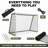 10 x 6.5 FT Soccer Goal with Pass-Back Training Wall, Tool-Free Metal Frame PE Net for Backyard Solo Practice