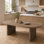 Table de salle à manger 70,8 po de style campagnard ovale pour 6 à 8 personnes - Fabrication en bois, base à deux pieds - pour la maison, appartement, cuisine (table seulement)