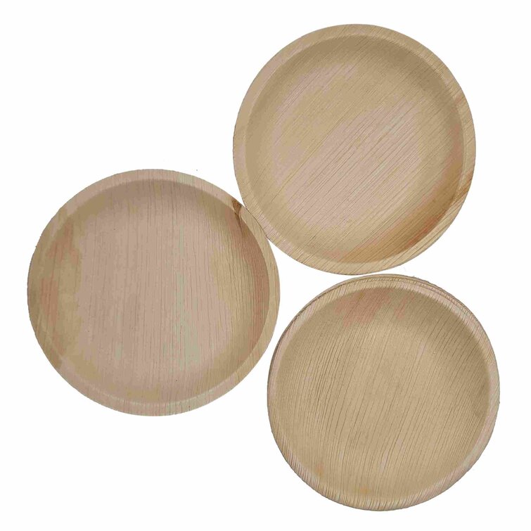 50PCS Disposable Plates Compostable Paper Tableware Set Ecological