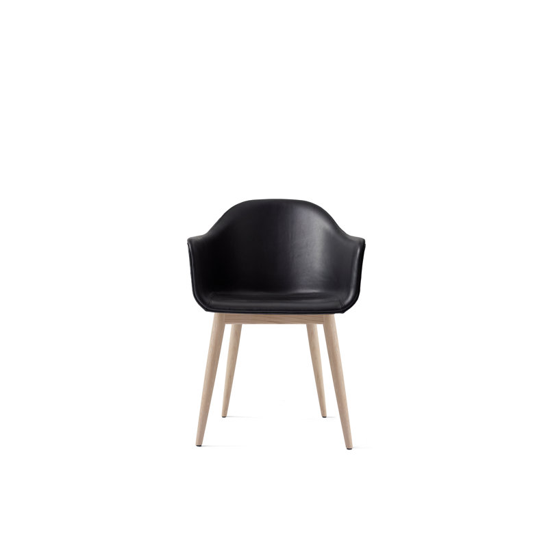 Harbour Upholstered Arm Chair, Natural Oak, Fiord 2 751 Wool