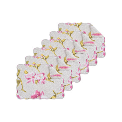 Ensemble de napperon réversible en coton 6 pièces Nylah