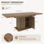 Table de salle à manger extensible UNAROZ avec armoire de rangement pour 6 à 10 personnes