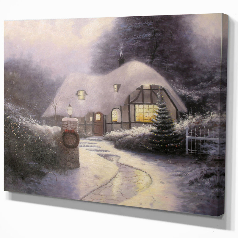 House in Christmas Eve - Impression sur toile tendue, H 20 po x l 20 po x P 1 po