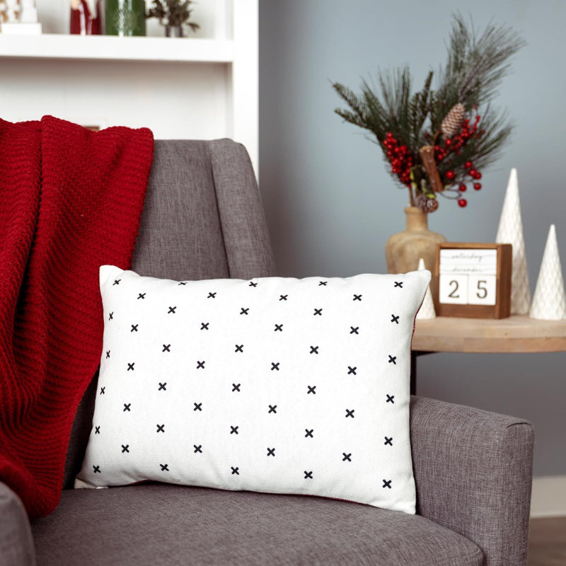 Housse de coussin réversible des Fêtes