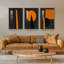 Abstrait aluminium encadré, ensemble de 3 reproductions d'art encadrées sur toile 3-1968466702-1968464794