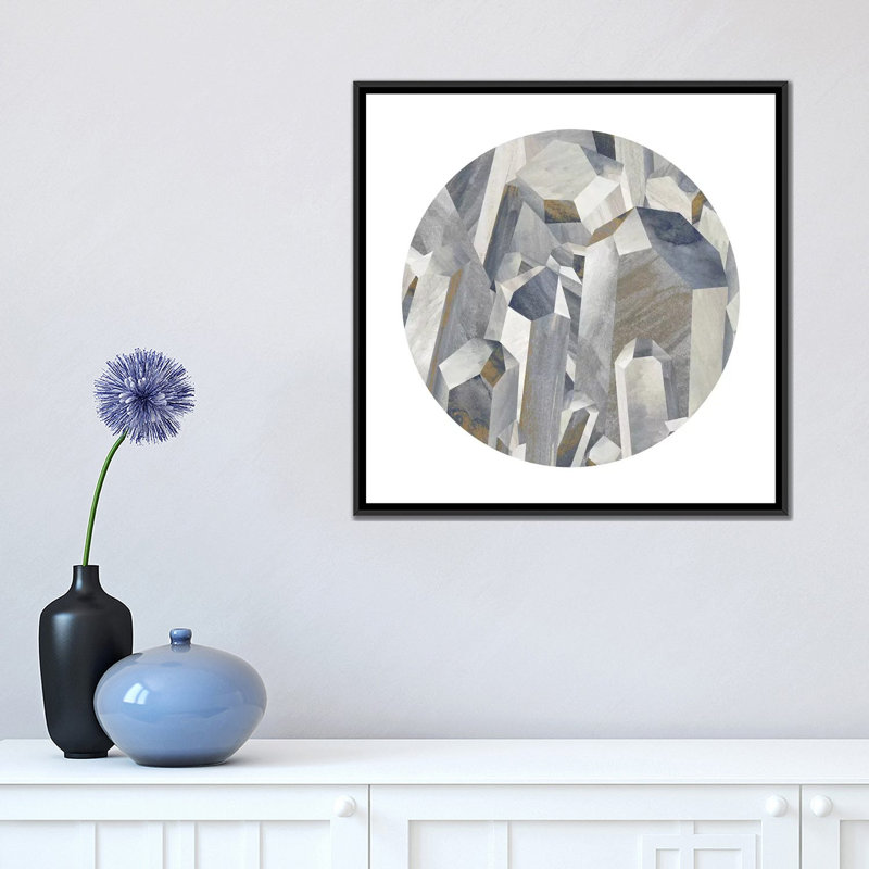 «Gems I», impression sur toile, H 18 po x l 18 po x P 1,5 po, Toile encadrée noire, Pas de tapis