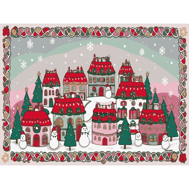 Tapis vacances de Noël The Holiday Aisle®, Rectangulaire 2 pi x 3 pi