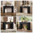 43.3" Fluted Narrow Console Table With Hidden Storage And Adjustable Shelves-951384834