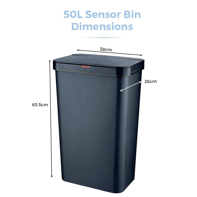 Camariya Plastic Kitchen Trash Can - 189.27L, Blue