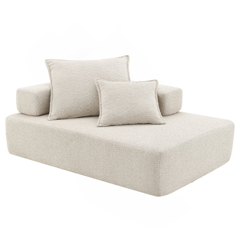 Lounge Frame for Oversized Modular U Shaped Sectional Sofa,Luxury Boucle Floor Couch, Beige