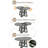 43.3"-59" Extendable Round Dining Table, Circle Kitchen Table Oval Dinner Table For 4-8, Farmhouse Dining Table With Removable Leaves Space Saving And Storage Shelf For Kitchen And Living Room, Black-129892444