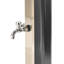 TUXPAM Solar Powered Temperature Controlled Stainless Steel Free Standing Outdoor Shower and Footwash Spout